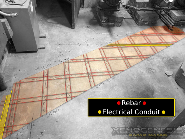 Ground Penetrating Radar Imaging Of Rebar and Conduit In Slab on Grade