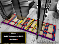 Ground Penetrating Radar used to scan for PLUMBING to locate conduit and pipes inside of an elevated concrete slab